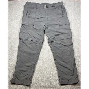 The North Face Pants Mens 2XL Gray Convertible Cargo Hiking Nylon Zip Pockets